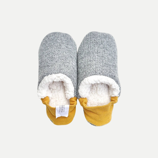 Reversible Slippers Quarter Knit Grey / Natural