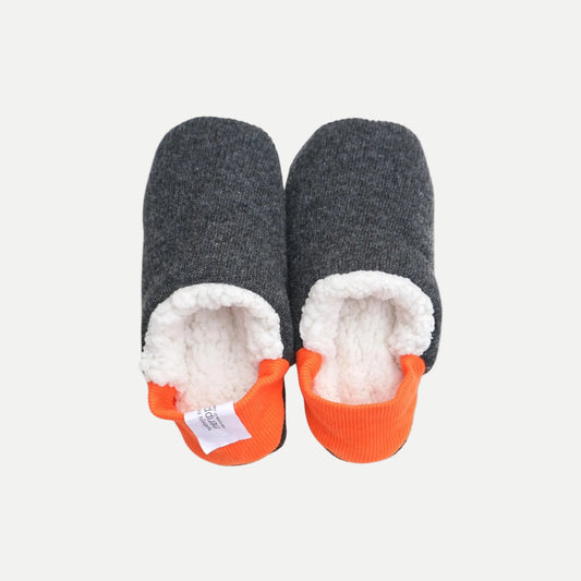 Reversible Slippers Quarter Knit Dark Grey / Natural