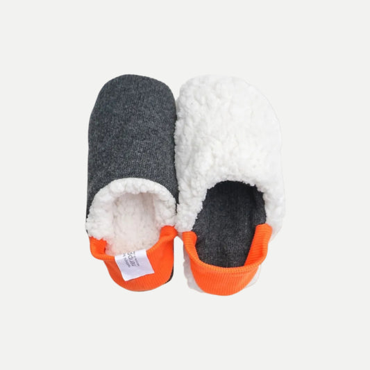 Reversible Slippers Quarter Knit Dark Grey / Natural