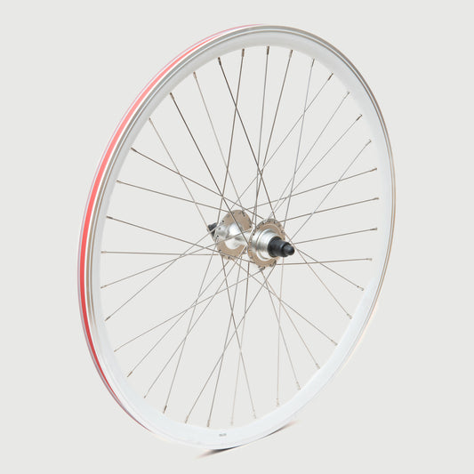 Single Speed Solid Axle Wheel in White (650c)
