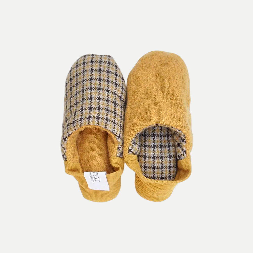 Reversible Slippers Houndstooth Yellow