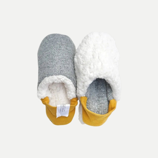 Reversible Slippers Quarter Knit Grey / Natural