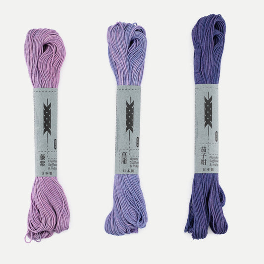 Saﬄower x Indigo Over-Dyed Sashiko Thread (Thick) 40m