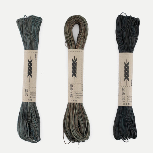 Persimmon x Indigo Over-Dyed Sashiko Thread (Thick) 40m