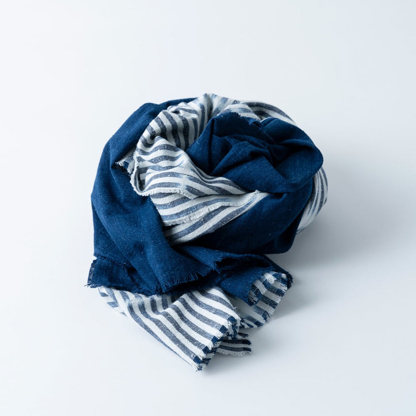 Indigo Persimmon Dyed Stole