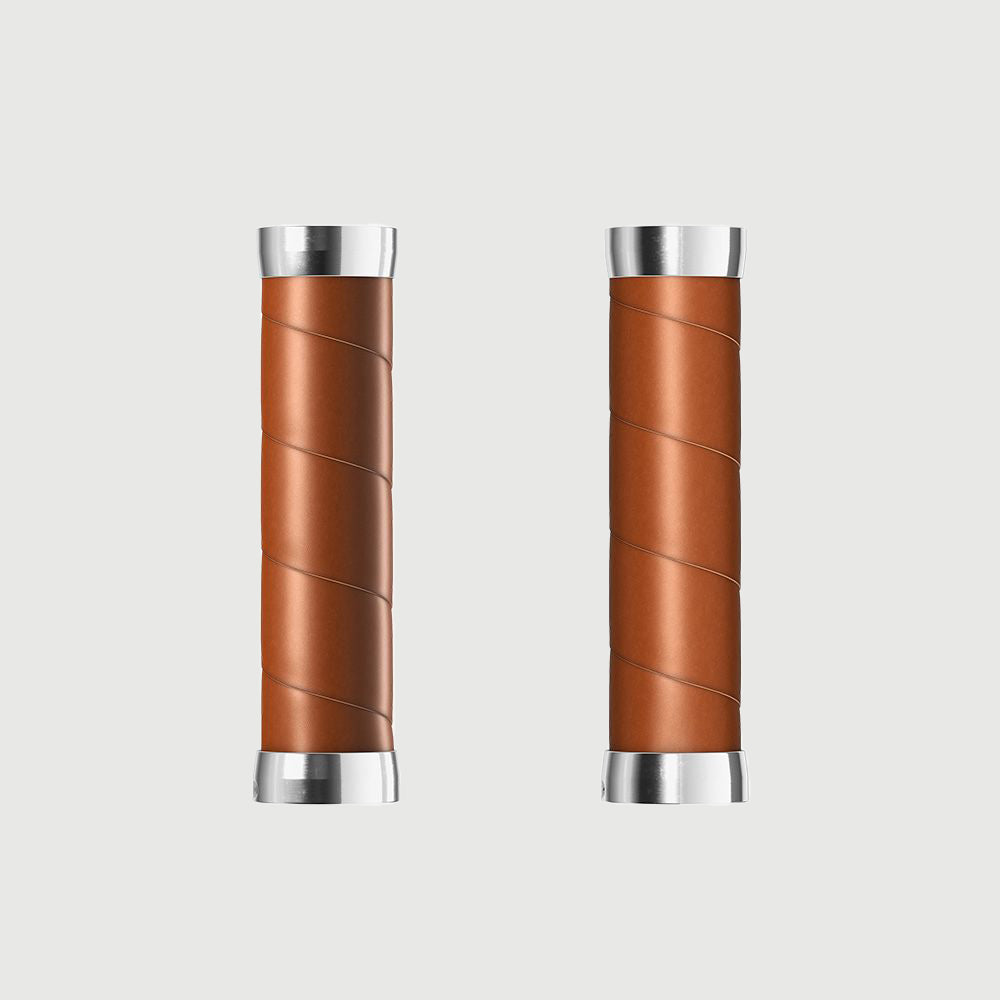 Leather sales bicycle grips