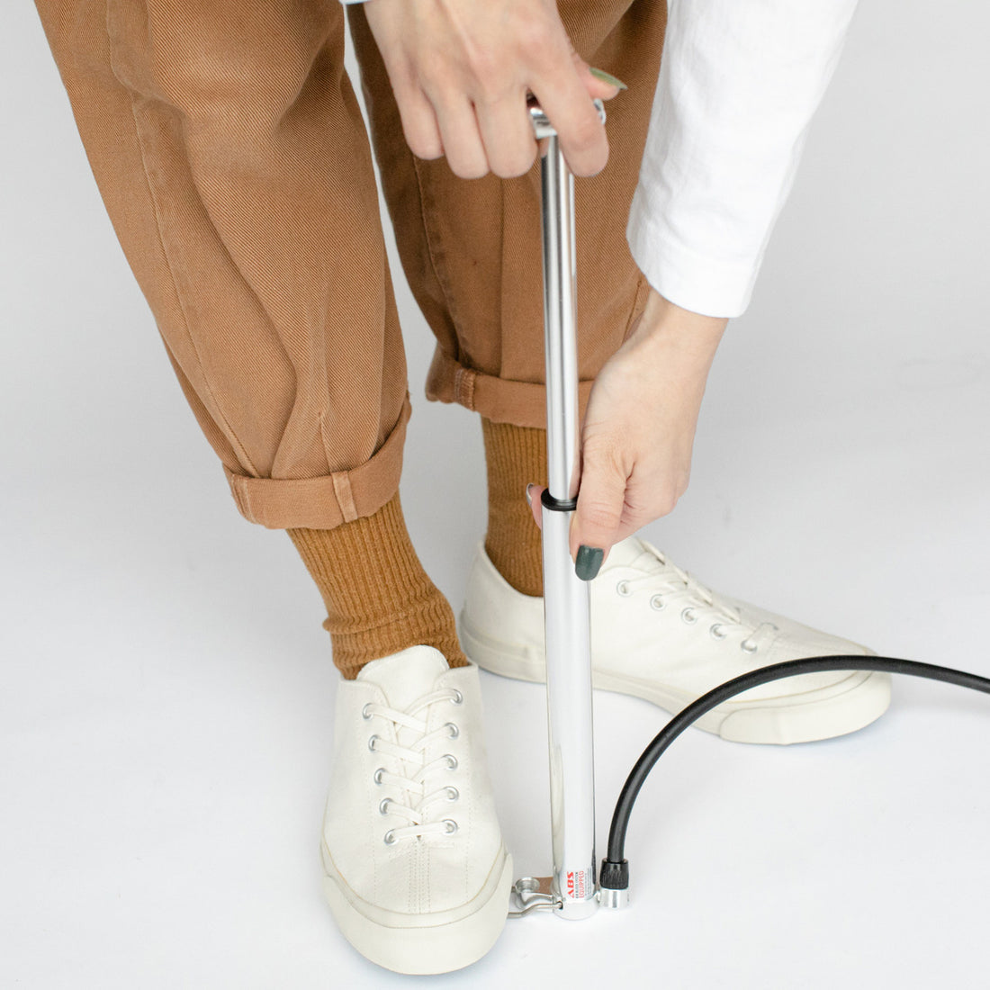 Lezyne Micro Floor pump, Silver tokyobike London