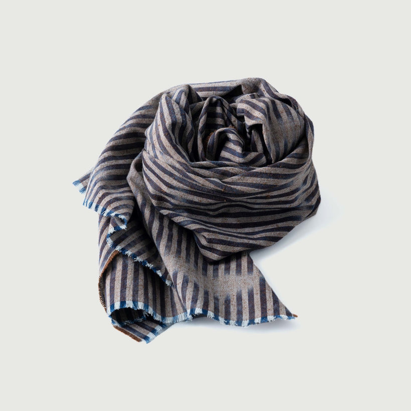 Indigo Persimmon Dyed Stole
